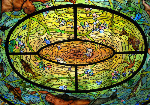 Stained Glass Skylight Above the DeSoto Fountain, Fordyce Bathhouse, Hot Springs National Park, Arkansas